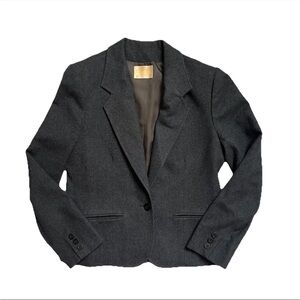 VTG PENDLETON Woman’s Gray 100% Wool Blazer Jacket Size 10 Made In USA Classic